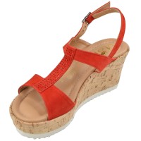 Sandales compensées Mella Italie 1699 vue trois quarts interne