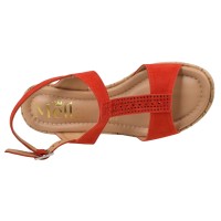 sandales compensées Mella Italie 1699 semelle intérieure cuir vue dessus