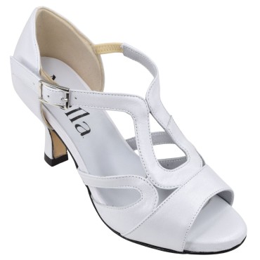 Sandales Mariage Cuir Blanc Nacré 2489 – Mella Italie, petites pointures 32 33 34 35