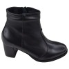 Bottines cuir noir Mella Italie 2470 vue de profil