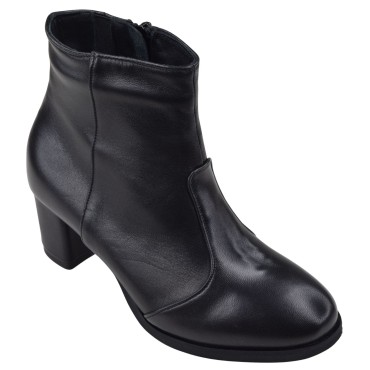 Bottines femme cuir noir Mella Italie 2470 petites pointures
