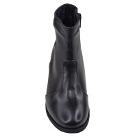 Bottines femme cuir noir Mella Italie 2470 vue de face