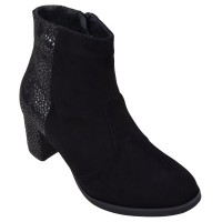 Bottines femme daim noir Mella Italie 2470 petites pointures