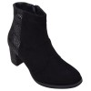 Bottines femme daim noir Mella Italie 2470 petites pointures