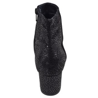 Bottines daim noir imprimé noir Mella Italie 2470 vue arrière