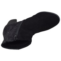 Bottines daim noir imprimé Mella Italie 2470 dessus de la tige