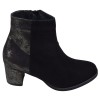 Bottines Mella Italie 2470 daim noir vue de profil