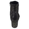 Arrière bottines daim noir cuir bronze Mella Italie 2470