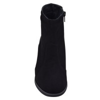 Vue de face bottines femme daim noir Mella Italie 2470