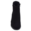 Vue de face bottines femme daim noir Mella Italie 2470