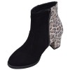 Bottines daim noir Mella Italie 2470 fermeture éclair intérieure