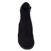 Vue de face bottines femme daim noir Mella Italie 2470
