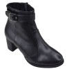 Bottines cuir noir femme Mella Italie 2472 vue trois quarts