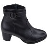 Profil bottines cuir lisse noir Mella Italie 2472 avec bride