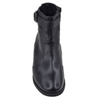 Vue de face bottines cuir noir femme Mella Italie 2472