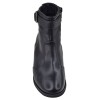 Vue de face bottines cuir noir femme Mella Italie 2472
