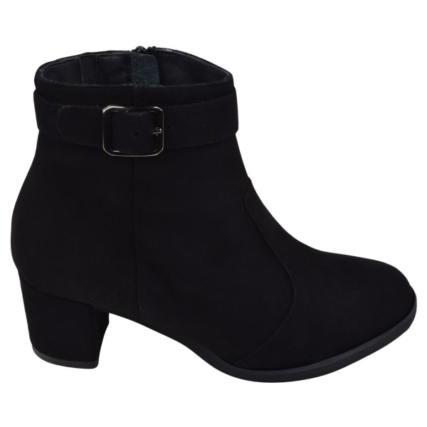 Profil bottines daim noir à bride Mella Italie 2472
