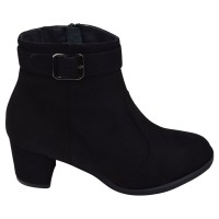 Profil bottines daim noir à bride Mella Italie 2472