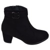 Profil bottines daim noir à bride Mella Italie 2472