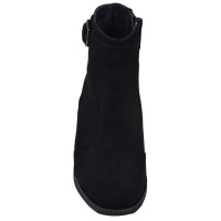 Vue de face bottines femme daim noir Mella Italie 2472