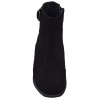 Vue de face bottines femme daim noir Mella Italie 2472
