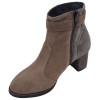 Fermeture éclair intérieure des bottines taupe Mella Italie 2472