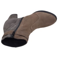 Dessus des bottines taupe Mella Italie 2472 avec bride ajustable