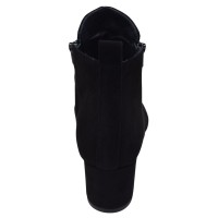 Vue arrière des bottines femme Mella Italie 2398 en daim noir