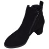 Bottines daim noir Mella Italie 2398 vue avant trois quarts
