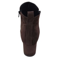 Vue arrière des bottines femme Mella Italie 2398 marron chocolat