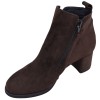 Bottines daim marron chocolat Mella Italie 2398 vue avant trois quarts
