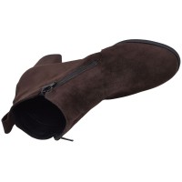 Vue supérieure des bottines Mella Italie 2398 avec double fermeture éclair latérale