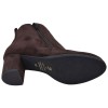 Semelle extérieure des bottines Mella Italie 2398 fabrication italienne en daim marron chocolat