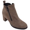 Bottines femme daim taupe Mella Italie 2398 vue de trois quarts