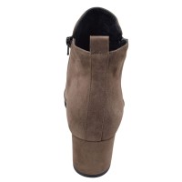 Vue arrière des bottines femme Mella Italie 2398 taupe