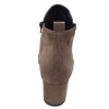Vue arrière des bottines femme Mella Italie 2398 taupe
