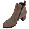 Bottines daim taupe Mella Italie 2398 vue avant trois quarts