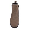 Vue de face des bottines femme Mella Italie 2398 en daim taupe