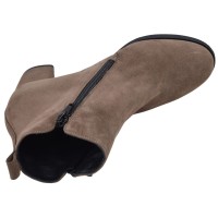 Vue supérieure des bottines Mella Italie 2398 avec double fermeture éclair latérale
