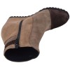 Vue supérieure des bottines compensées Mella Italie 86 en daim taupe et chocolat