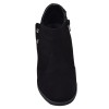Vue de face des low boots en daim noir Mella Italie 2519.