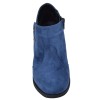 Vue de face des low boots en daim bleu électrique Mella Italie 2519.