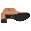 Semelle extérieure en caoutchouc des low boots femme Mella Italie 2519 en cuir cognac.