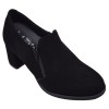 Low boots femme en daim noir Mella Italie 2396 vue de trois quarts