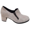 Profil extérieur des low boots Mella Italie 2396 en daim taupe clair