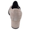 Vue arrière des low boots femme Mella Italie 2396 taupe clair