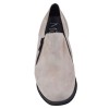 Vue de face des low boots femme en daim taupe clair Mella Italie 2396
