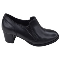 Profil extérieur des low boots Mella Italie 2396 en cuir noir