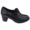 Profil extérieur des low boots Mella Italie 2396 en cuir noir