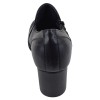 Vue arrière des low boots femme Mella Italie 2396 cuir noir
